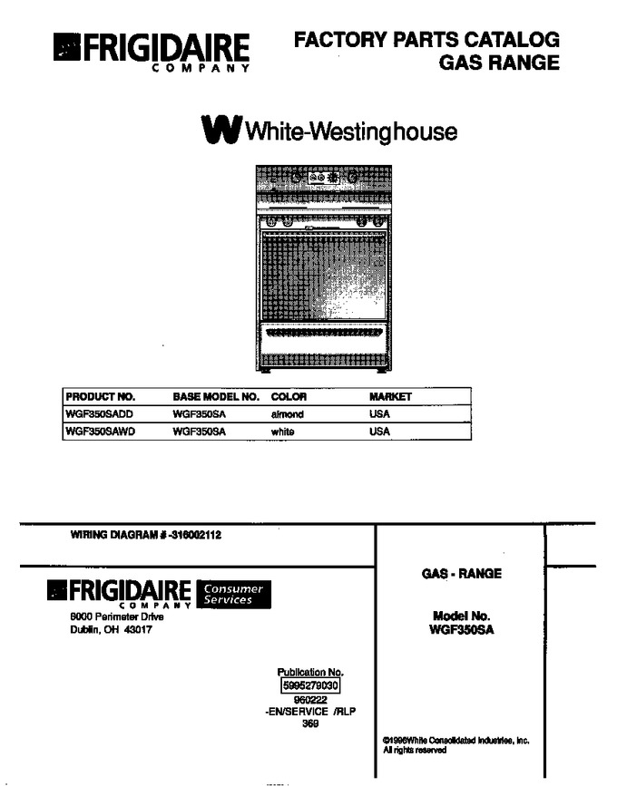Diagram for WGF350SADD
