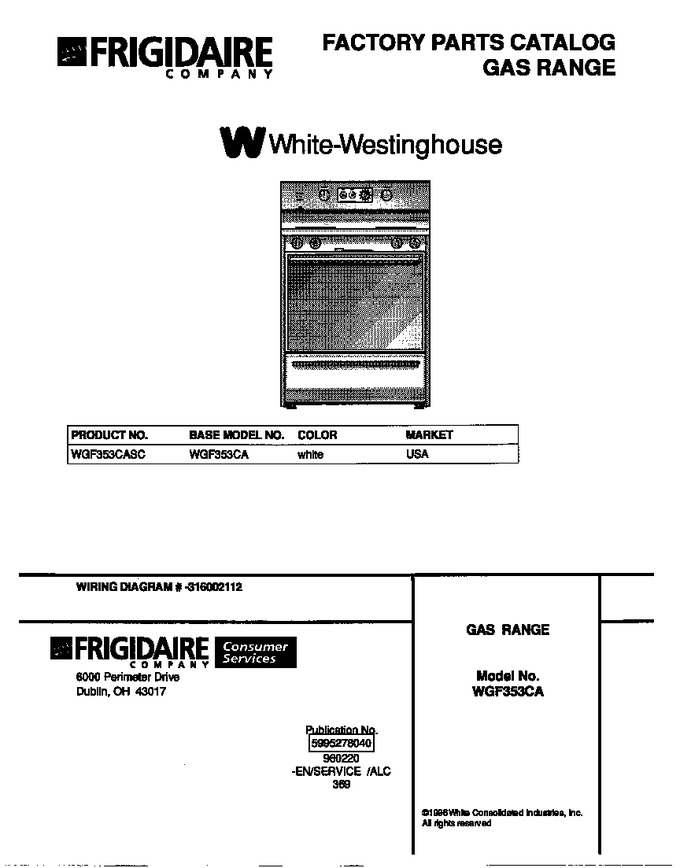 Diagram for WGF353CASC