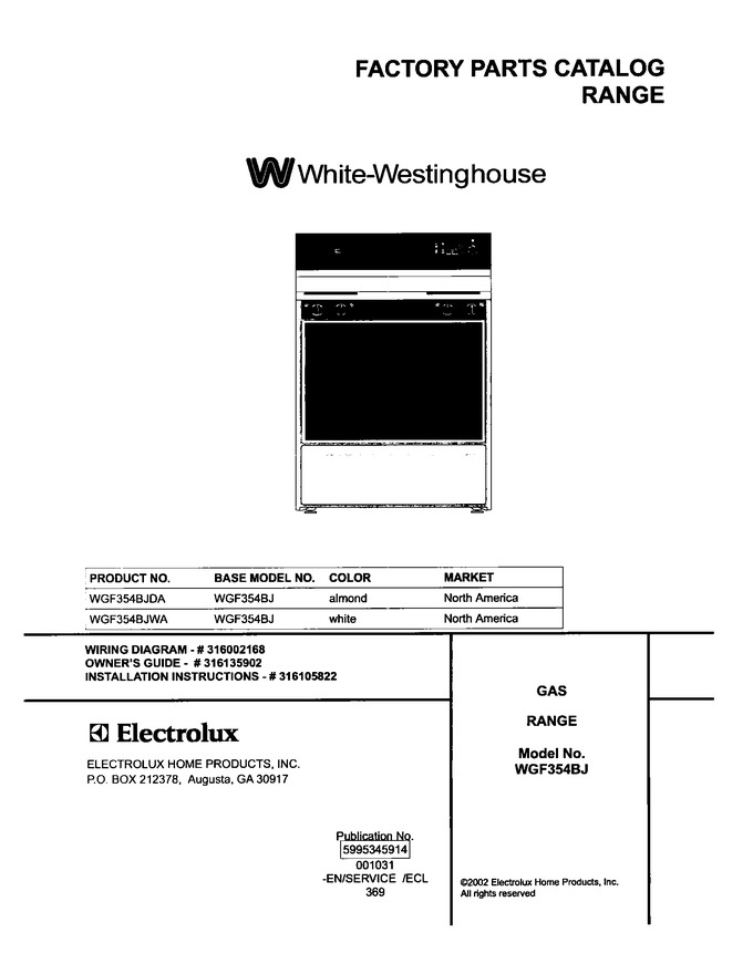 Diagram for WGF354BJWA