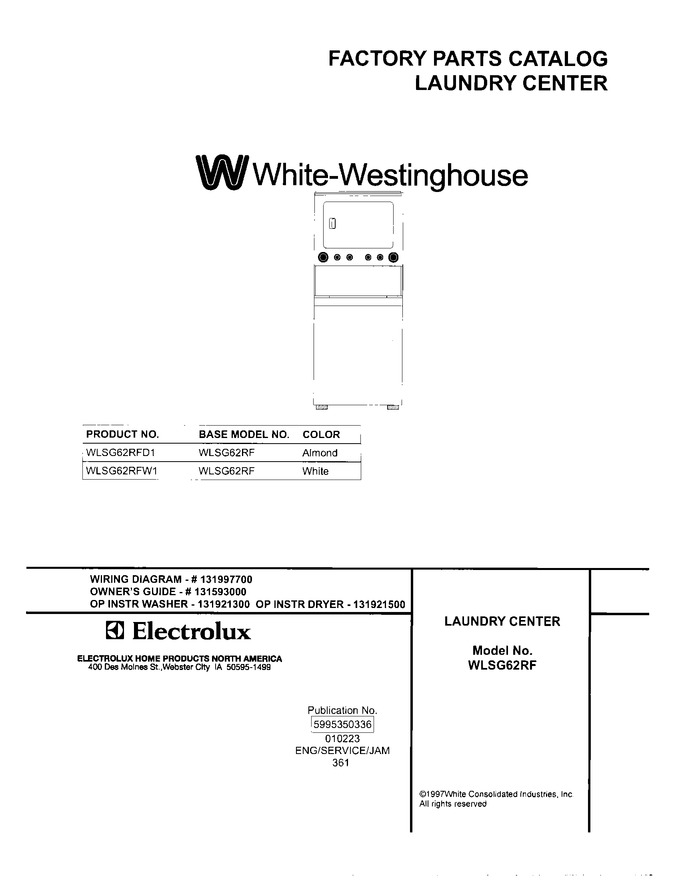 Diagram for WLSG62RFD1