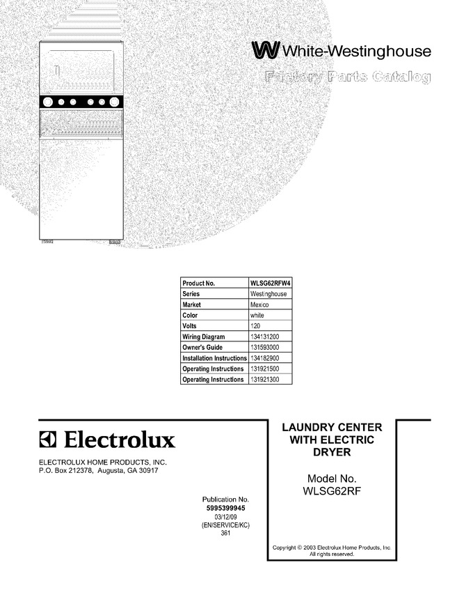 Diagram for WLSG62RFW4