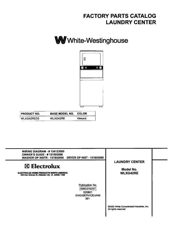 Diagram for WLXG42RED3