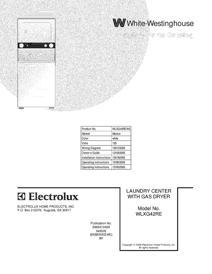 Diagram for WLXG42REW5