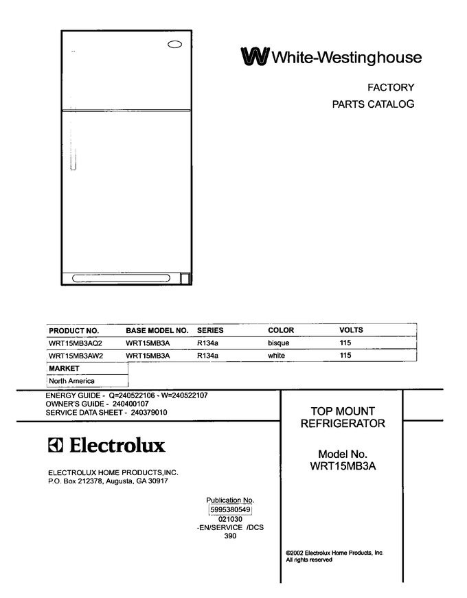 Diagram for WRT15MB3AW2