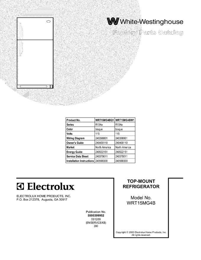 Diagram for WRT15MG4BQ1