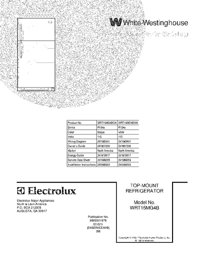 Diagram for WRT15MG4BWA