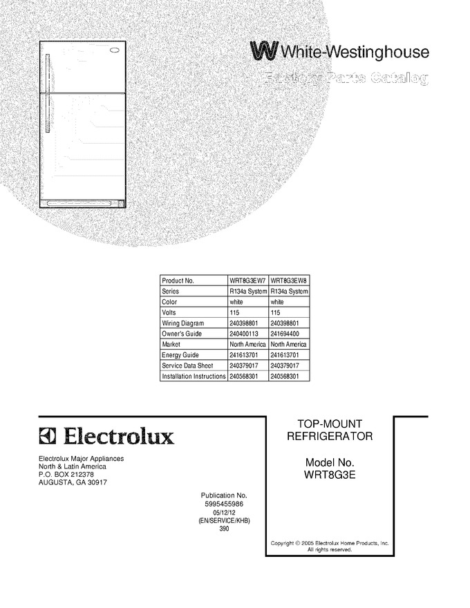 Diagram for WRT8G3EW7