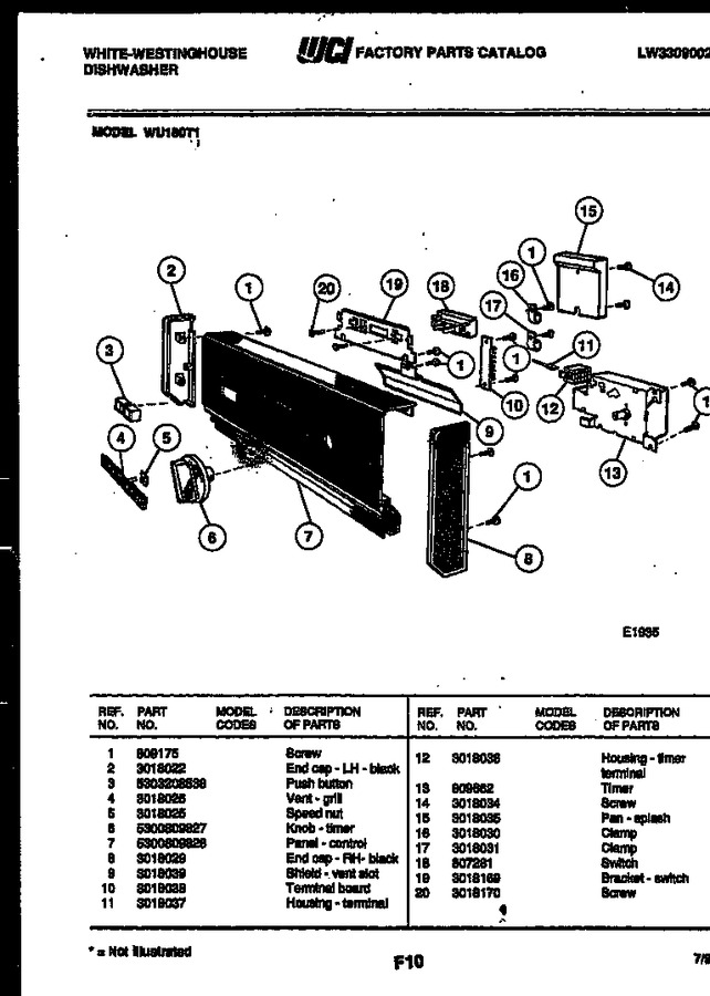 Diagram for WU180TV1