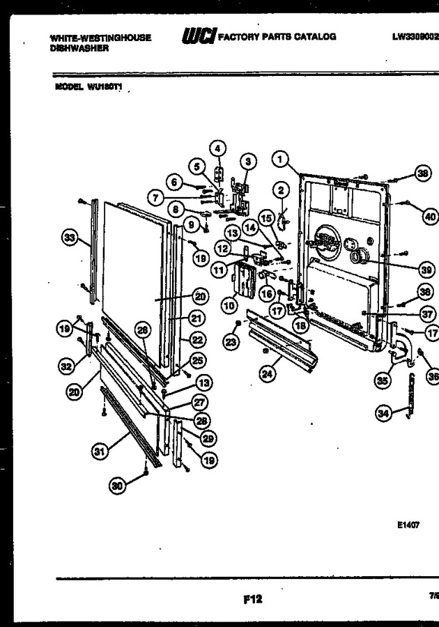 Diagram for WU180TV1