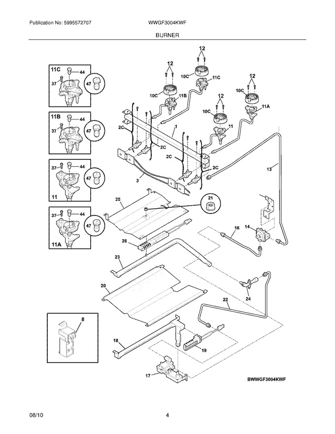 Diagram for WWGF3004KWF