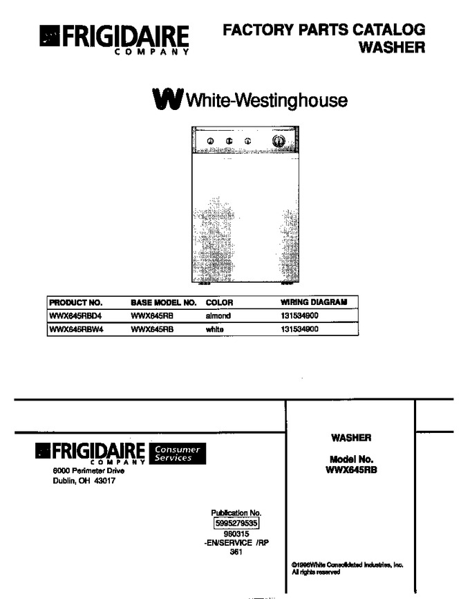 Diagram for WWX645RBW4