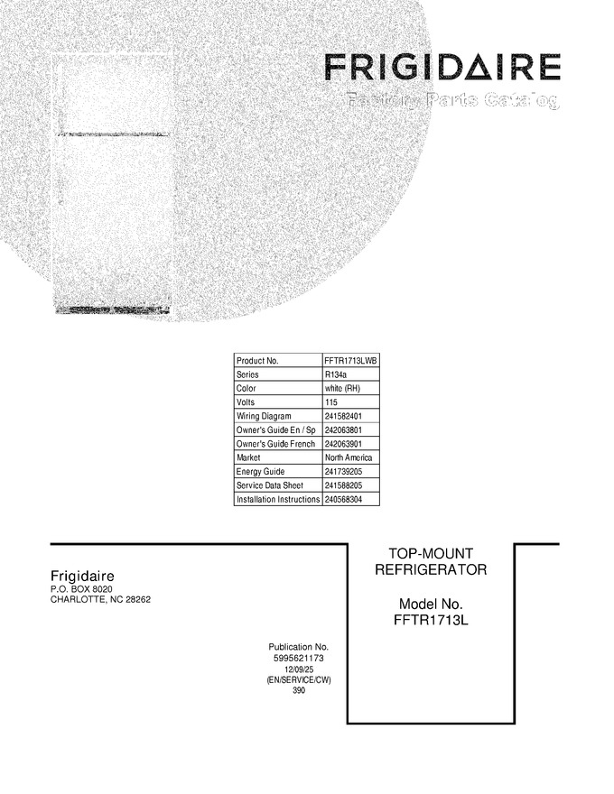 Diagram for FFTR1713LWB
