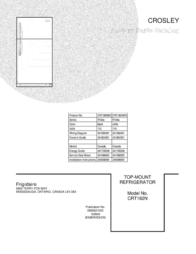 Diagram for CRT182NW3