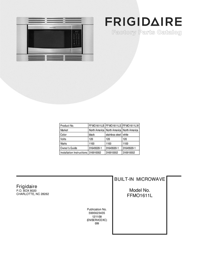 Diagram for FFMO1611LW