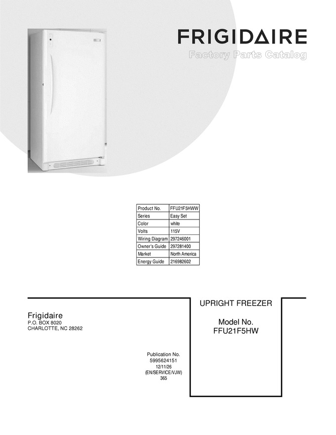 Diagram for FFU21F5HWW