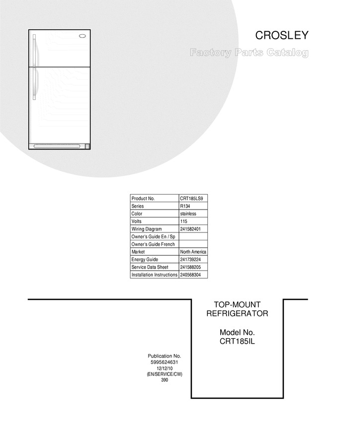 Diagram for CRT185LS9