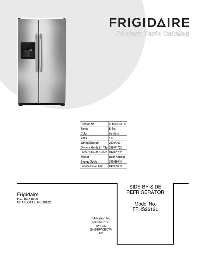 Diagram for FFHS2612LSB