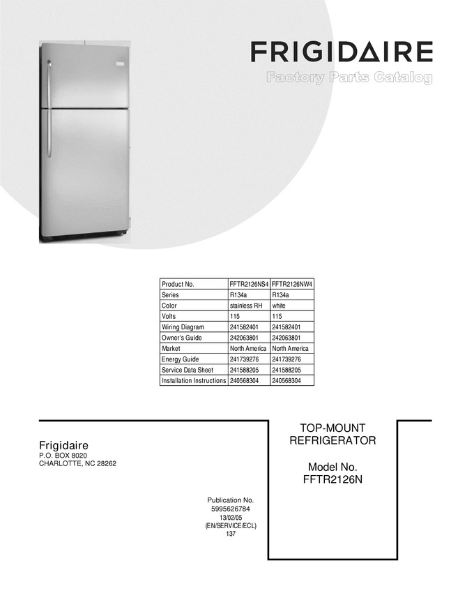 Diagram for FFTR2126NW4