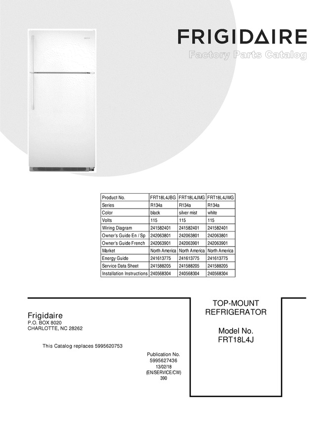 Diagram for FRT18L4JWG