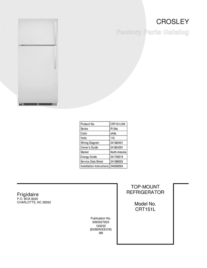 Diagram for CRT151LWA
