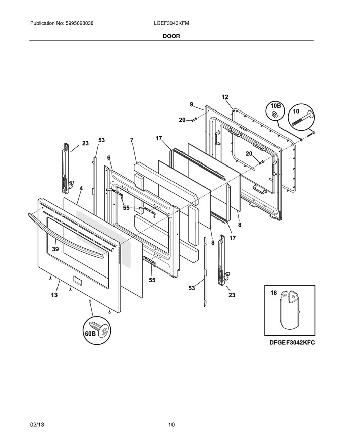 Diagram for LGEF3043KFM