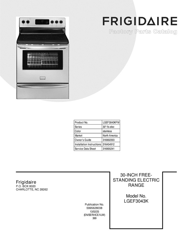Diagram for LGEF3043KFM