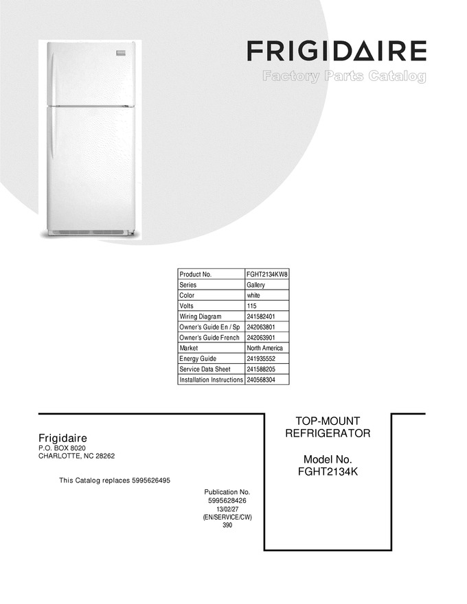 Diagram for FGHT2134KW8