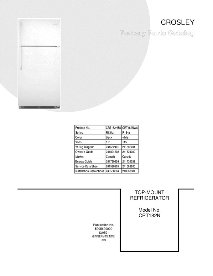 Diagram for CRT182NW5