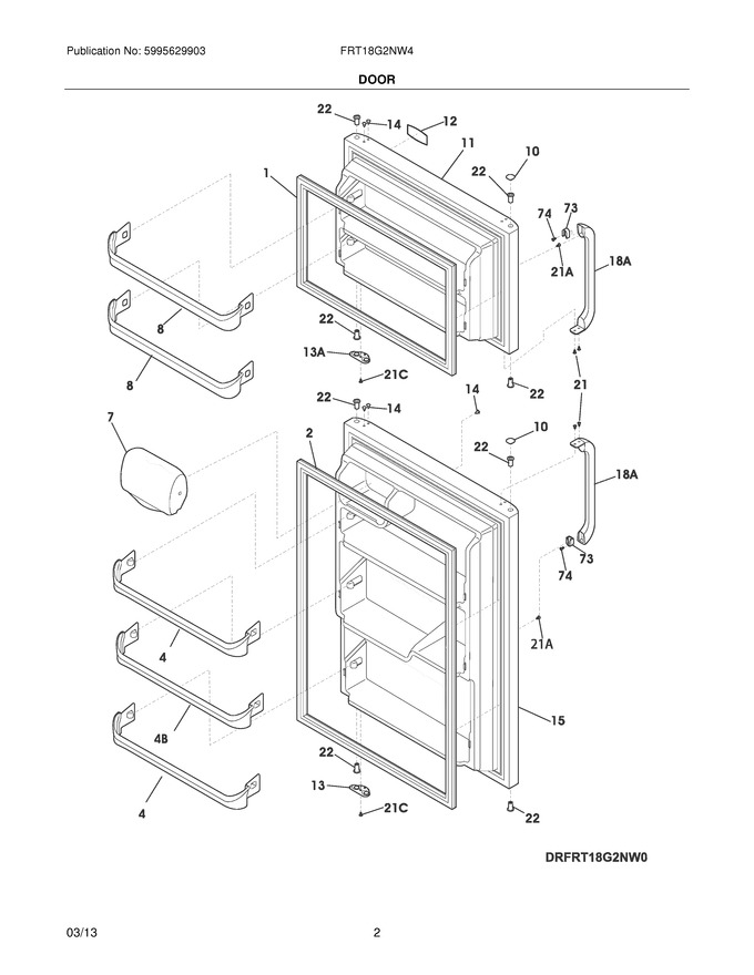 Diagram for FRT18G2NW4
