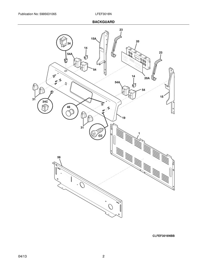 Diagram for LFEF3016NWB