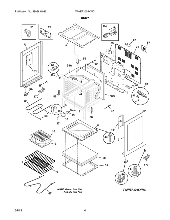 Diagram for WWEF3005XWC