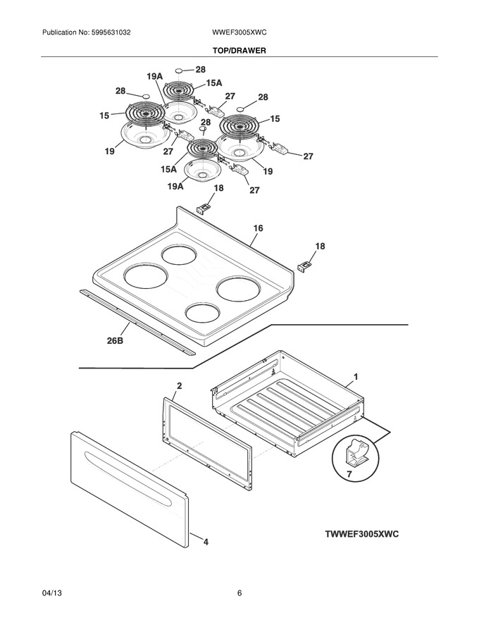Diagram for WWEF3005XWC