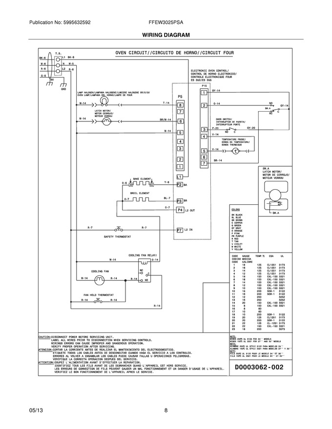 Diagram for FFEW3025PSA