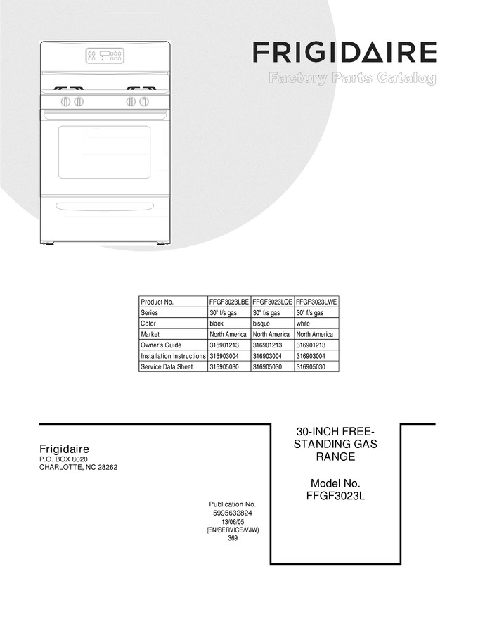 Diagram for FFGF3023LBE