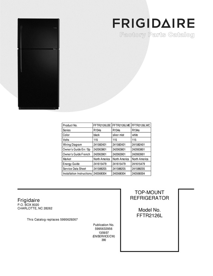 Diagram for FFTR2126LWC