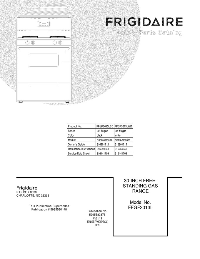 Diagram for FFGF3013LWD