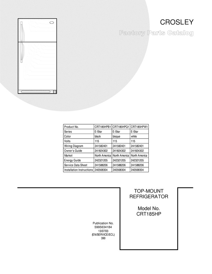 Diagram for CRT185HPW1