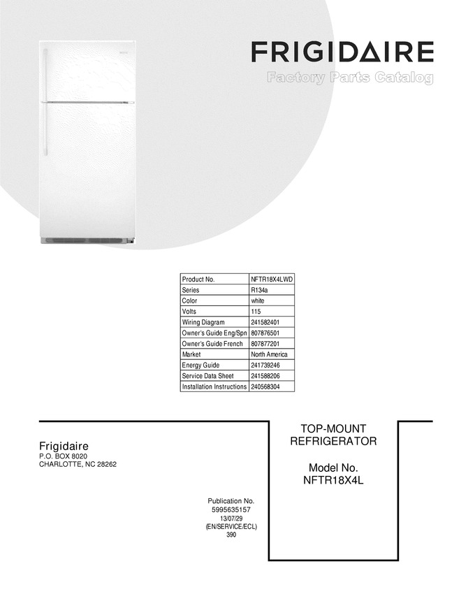 Diagram for NFTR18X4LWD