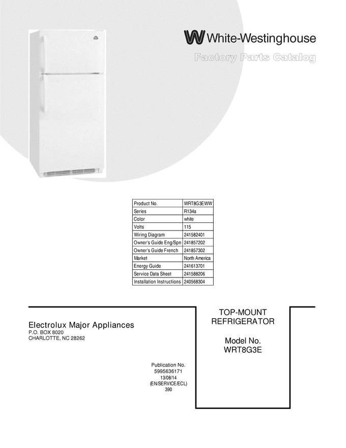 Diagram for WRT8G3EWW