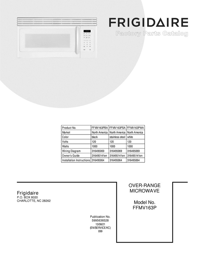 Diagram for FFMV163PWA