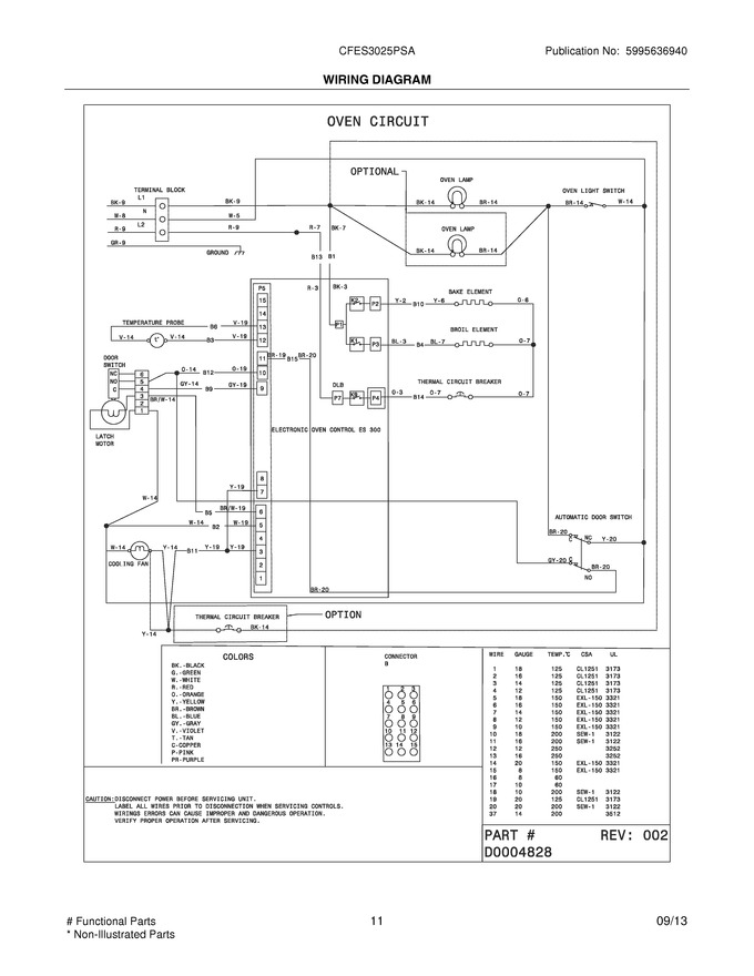 Diagram for CFES3025PSA