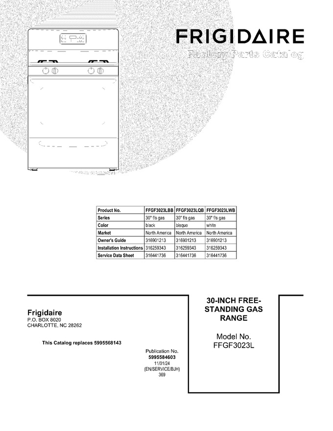 Diagram for FFGF3023LWB