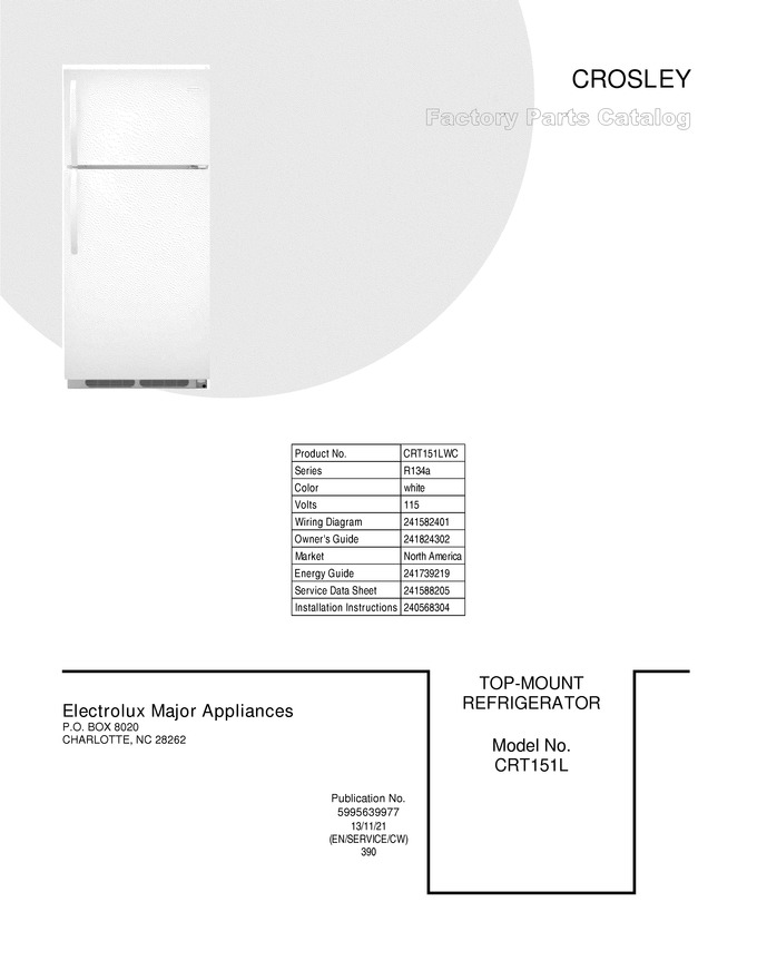 Diagram for CRT151LWC