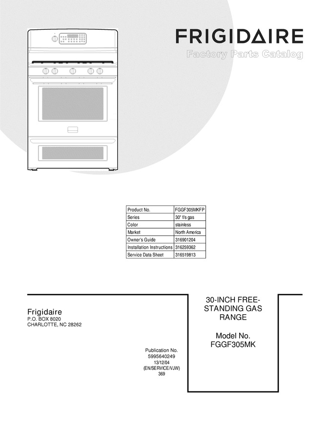 Diagram for FGGF305MKFP