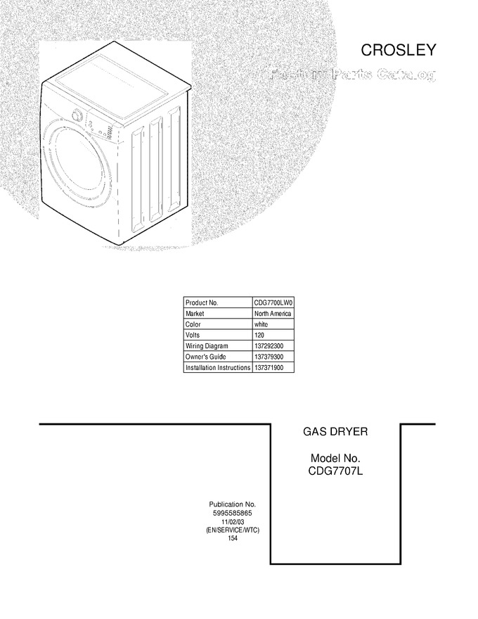 Diagram for CDG7700LW0