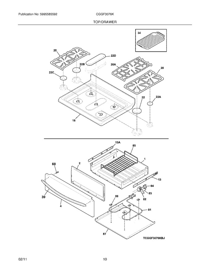 Diagram for CGGF3076KWK