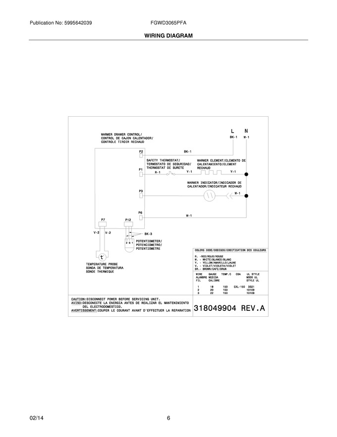 Diagram for FGWD3065PFA