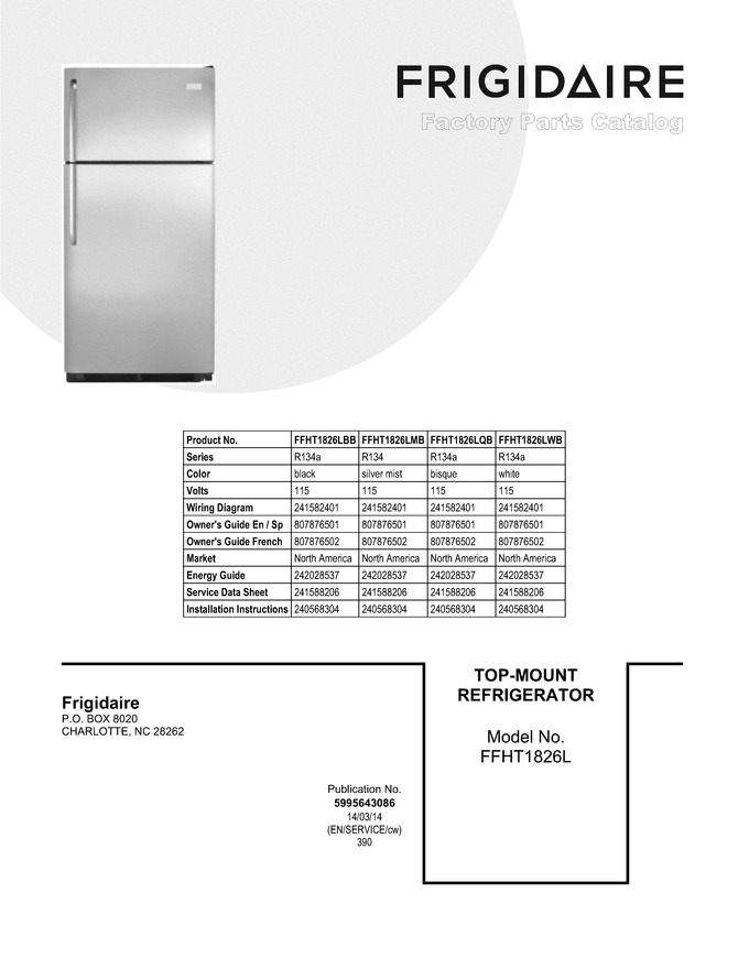 Diagram for FFHT1826LMB