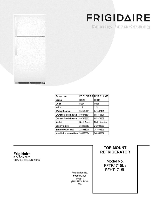 Diagram for FFHT1715LWD