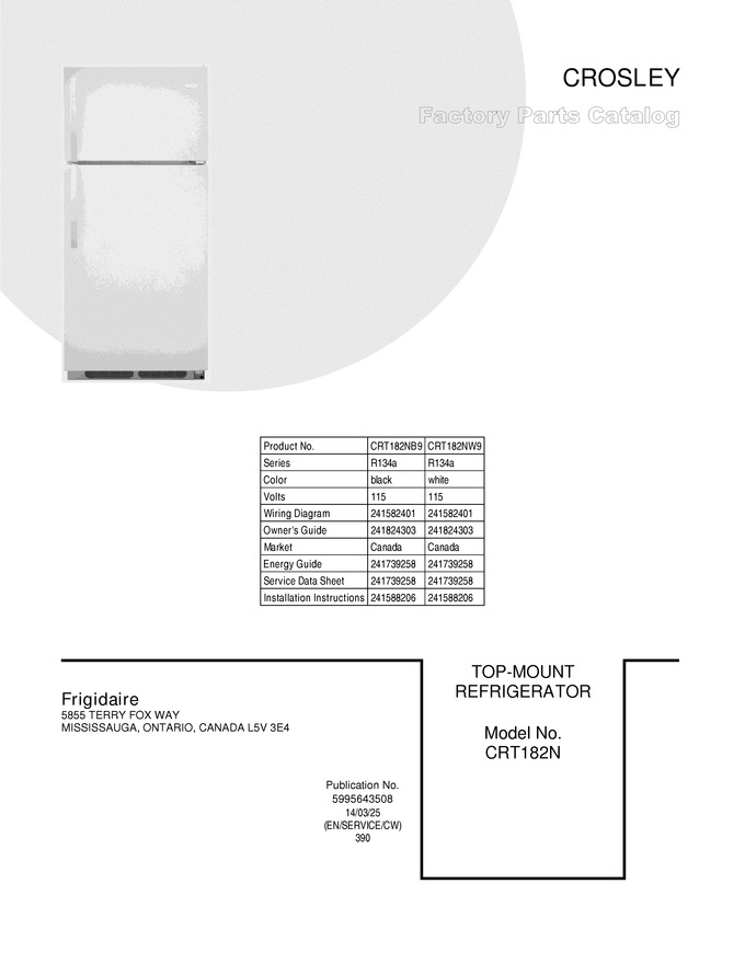 Diagram for CRT182NW9